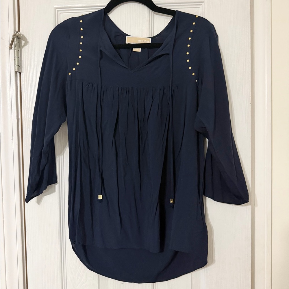 Micheal Kors Blue Blouse
